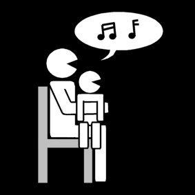 être assis chez maman quand elle chante